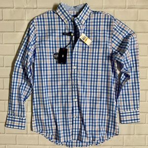 New Men’s Izod L/S Buttondown Shirt Small Blue